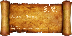 Bitner Norma névjegykártya